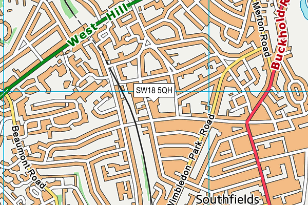 SW18 5QH map - OS VectorMap District (Ordnance Survey) SW18 5QH map - OS VectorMap District (Ordnance Survey)