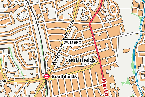 SW18 5RG map - OS VectorMap District (Ordnance Survey) SW18 5RG map - OS VectorMap District (Ordnance Survey)