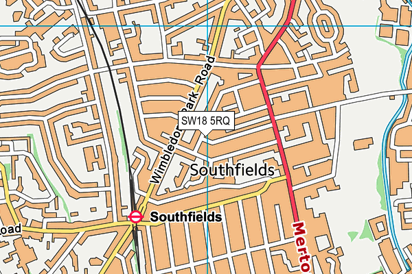 SW18 5RQ map - OS VectorMap District (Ordnance Survey) SW18 5RQ map - OS VectorMap District (Ordnance Survey)