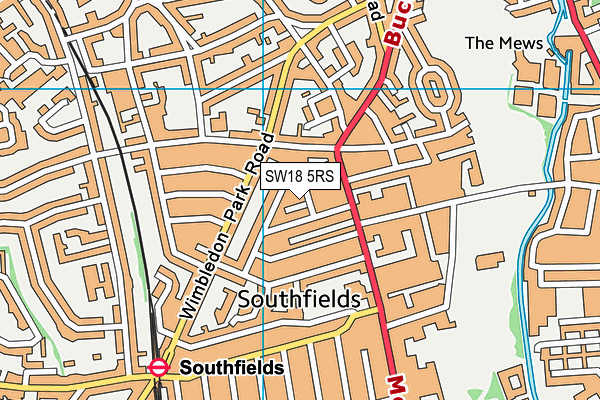 SW18 5RS map - OS VectorMap District (Ordnance Survey) SW18 5RS map - OS VectorMap District (Ordnance Survey)