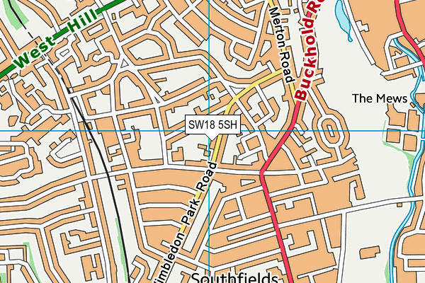 SW18 5SH map - OS VectorMap District (Ordnance Survey) SW18 5SH map - OS VectorMap District (Ordnance Survey)