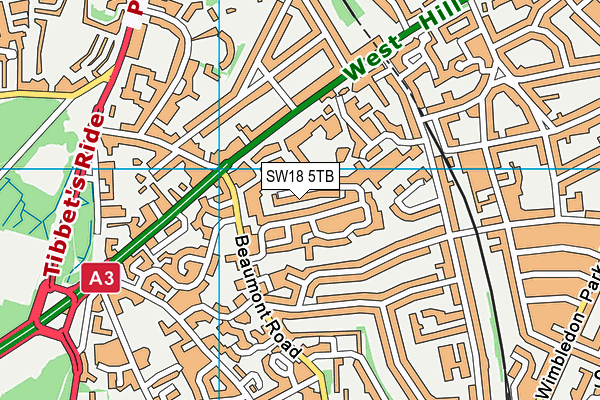 SW18 5TB map - OS VectorMap District (Ordnance Survey) SW18 5TB map - OS VectorMap District (Ordnance Survey)