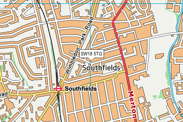 SW18 5TG map - OS VectorMap District (Ordnance Survey) SW18 5TG map - OS VectorMap District (Ordnance Survey)