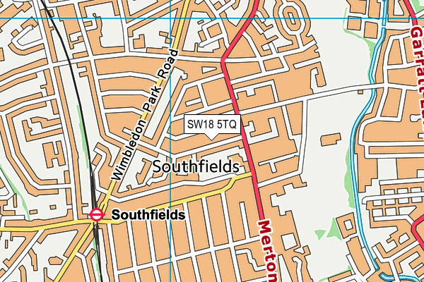 SW18 5TQ map - OS VectorMap District (Ordnance Survey) SW18 5TQ map - OS VectorMap District (Ordnance Survey)