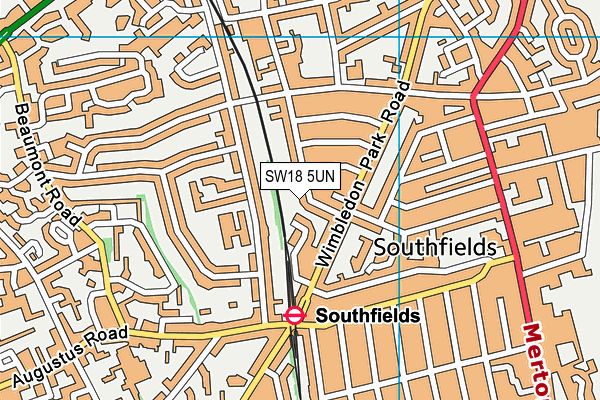 SW18 5UN map - OS VectorMap District (Ordnance Survey) SW18 5UN map - OS VectorMap District (Ordnance Survey)