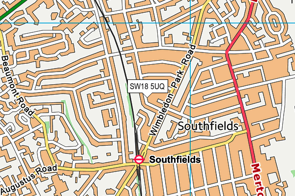 SW18 5UQ map - OS VectorMap District (Ordnance Survey) SW18 5UQ map - OS VectorMap District (Ordnance Survey)