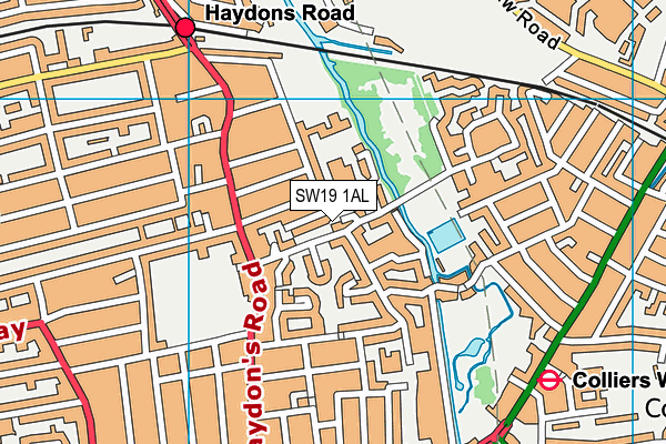 SW19 1AL map - OS VectorMap District (Ordnance Survey) SW19 1AL map - OS VectorMap District (Ordnance Survey)