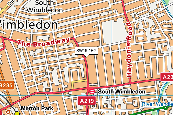 SW19 1EG map - OS VectorMap District (Ordnance Survey) SW19 1EG map - OS VectorMap District (Ordnance Survey)