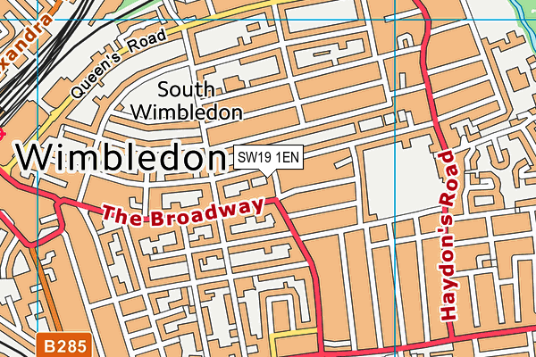 SW19 1EN map - OS VectorMap District (Ordnance Survey) SW19 1EN map - OS VectorMap District (Ordnance Survey)