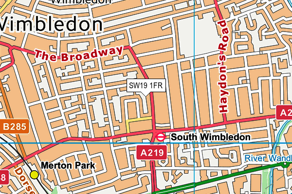 SW19 1FR map - OS VectorMap District (Ordnance Survey) SW19 1FR map - OS VectorMap District (Ordnance Survey)