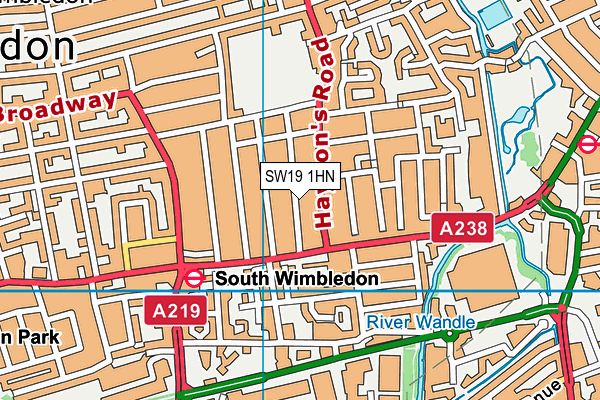 SW19 1HN map - OS VectorMap District (Ordnance Survey) SW19 1HN map - OS VectorMap District (Ordnance Survey)
