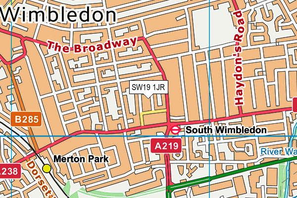 SW19 1JR map - OS VectorMap District (Ordnance Survey) SW19 1JR map - OS VectorMap District (Ordnance Survey)