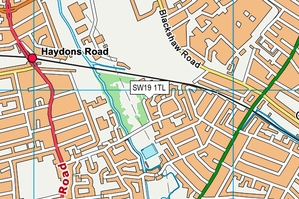 SW19 1TL map - OS VectorMap District (Ordnance Survey) SW19 1TL map - OS VectorMap District (Ordnance Survey)