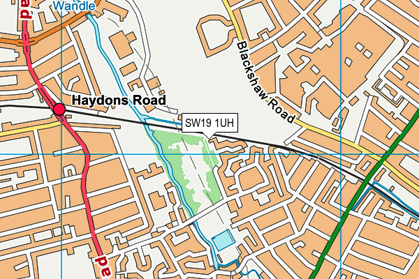 SW19 1UH map - OS VectorMap District (Ordnance Survey) SW19 1UH map - OS VectorMap District (Ordnance Survey)