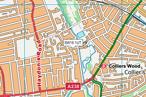 SW19 1UT map - OS VectorMap District (Ordnance Survey) SW19 1UT map - OS VectorMap District (Ordnance Survey)