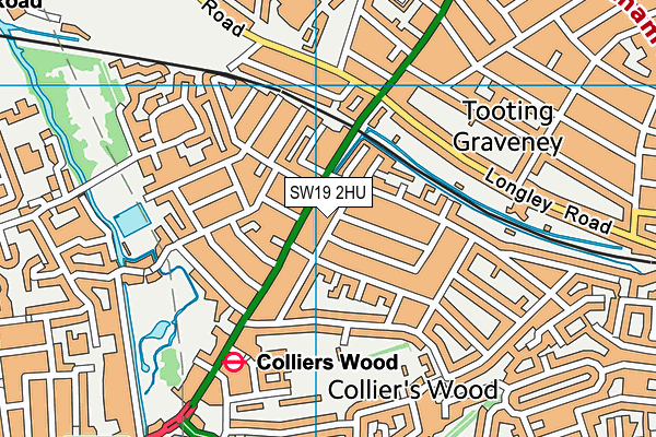 SW19 2HU map - OS VectorMap District (Ordnance Survey) SW19 2HU map - OS VectorMap District (Ordnance Survey)