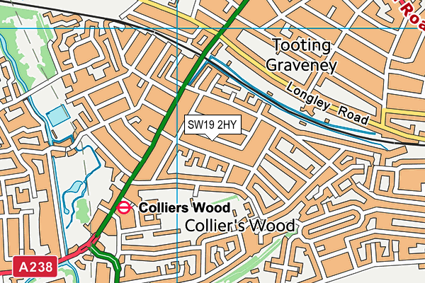 SW19 2HY map - OS VectorMap District (Ordnance Survey) SW19 2HY map - OS VectorMap District (Ordnance Survey)
