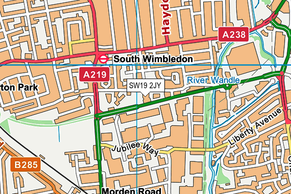 SW19 2JY map - OS VectorMap District (Ordnance Survey) SW19 2JY map - OS VectorMap District (Ordnance Survey)