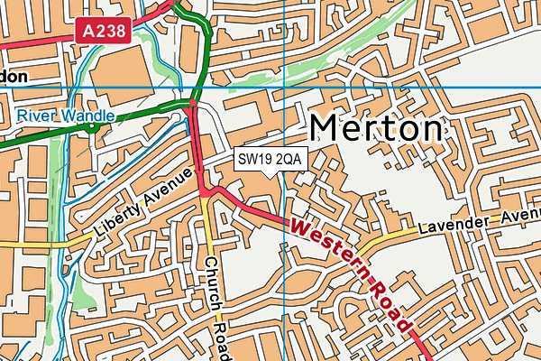 SW19 2QA map - OS VectorMap District (Ordnance Survey) SW19 2QA map - OS VectorMap District (Ordnance Survey)