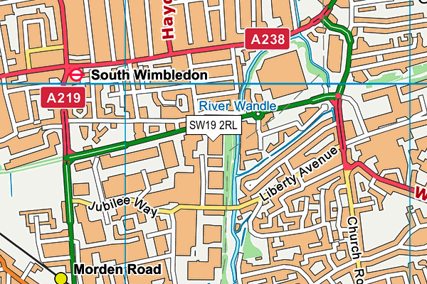 SW19 2RL map - OS VectorMap District (Ordnance Survey) SW19 2RL map - OS VectorMap District (Ordnance Survey)