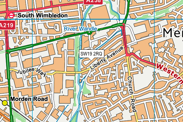SW19 2RQ map - OS VectorMap District (Ordnance Survey) SW19 2RQ map - OS VectorMap District (Ordnance Survey)