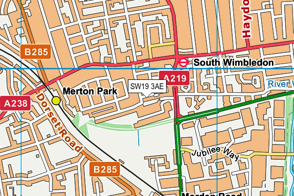 SW19 3AE map - OS VectorMap District (Ordnance Survey) SW19 3AE map - OS VectorMap District (Ordnance Survey)