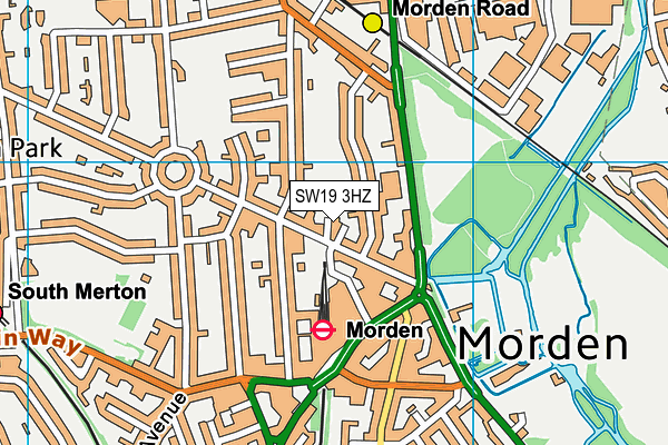 SW19 3HZ map - OS VectorMap District (Ordnance Survey) SW19 3HZ map - OS VectorMap District (Ordnance Survey)