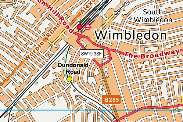 SW19 3SF map - OS VectorMap District (Ordnance Survey) SW19 3SF map - OS VectorMap District (Ordnance Survey)