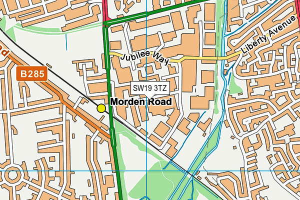 SW19 3TZ map - OS VectorMap District (Ordnance Survey) SW19 3TZ map - OS VectorMap District (Ordnance Survey)