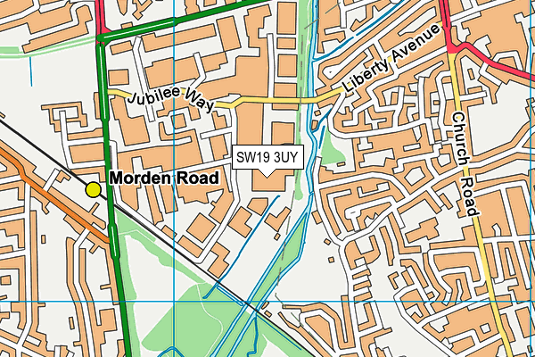 SW19 3UY map - OS VectorMap District (Ordnance Survey)