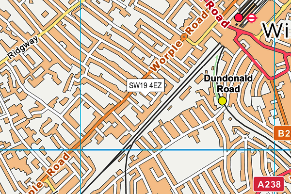 SW19 4EZ map - OS VectorMap District (Ordnance Survey) SW19 4EZ map - OS VectorMap District (Ordnance Survey)