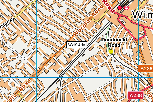 SW19 4HA map - OS VectorMap District (Ordnance Survey) SW19 4HA map - OS VectorMap District (Ordnance Survey)