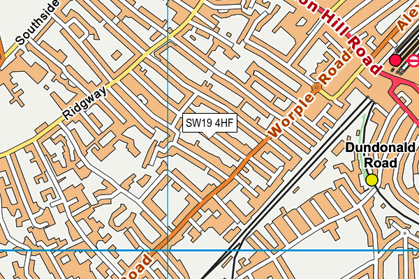 SW19 4HF map - OS VectorMap District (Ordnance Survey) SW19 4HF map - OS VectorMap District (Ordnance Survey)