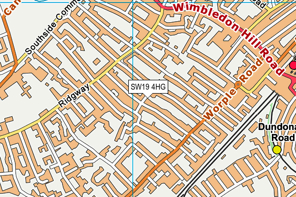 SW19 4HG map - OS VectorMap District (Ordnance Survey) SW19 4HG map - OS VectorMap District (Ordnance Survey)