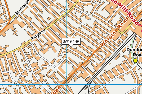 SW19 4HP map - OS VectorMap District (Ordnance Survey) SW19 4HP map - OS VectorMap District (Ordnance Survey)