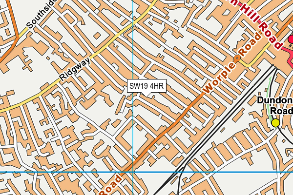 SW19 4HR map - OS VectorMap District (Ordnance Survey) SW19 4HR map - OS VectorMap District (Ordnance Survey)