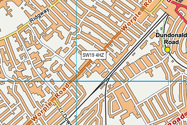 SW19 4HZ map - OS VectorMap District (Ordnance Survey) SW19 4HZ map - OS VectorMap District (Ordnance Survey)