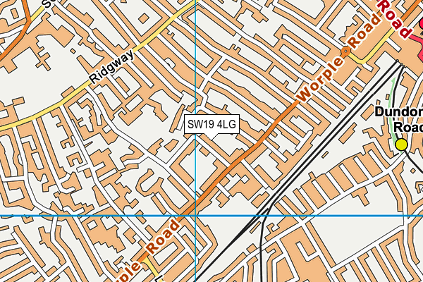 SW19 4LG map - OS VectorMap District (Ordnance Survey) SW19 4LG map - OS VectorMap District (Ordnance Survey)
