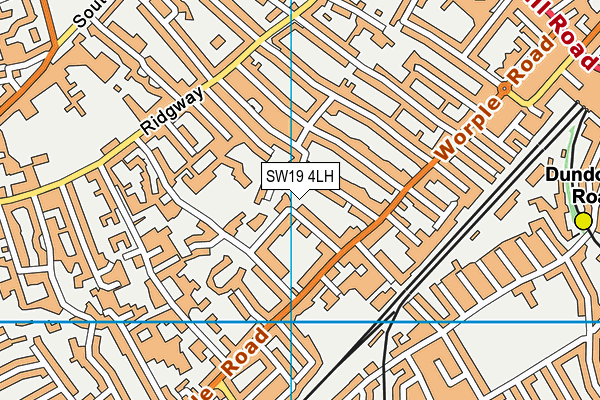 SW19 4LH map - OS VectorMap District (Ordnance Survey) SW19 4LH map - OS VectorMap District (Ordnance Survey)