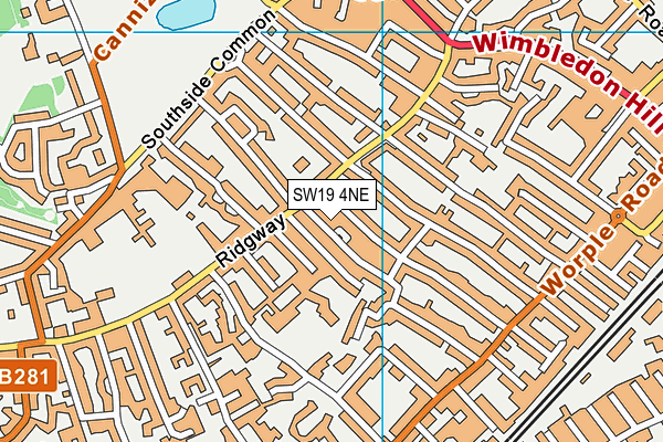SW19 4NE map - OS VectorMap District (Ordnance Survey) SW19 4NE map - OS VectorMap District (Ordnance Survey)