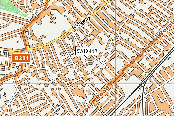 SW19 4NR map - OS VectorMap District (Ordnance Survey) SW19 4NR map - OS VectorMap District (Ordnance Survey)