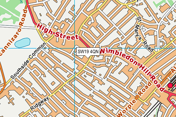 SW19 4QN map - OS VectorMap District (Ordnance Survey) SW19 4QN map - OS VectorMap District (Ordnance Survey)