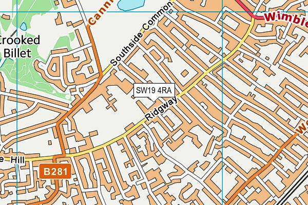 SW19 4RA map - OS VectorMap District (Ordnance Survey) SW19 4RA map - OS VectorMap District (Ordnance Survey)