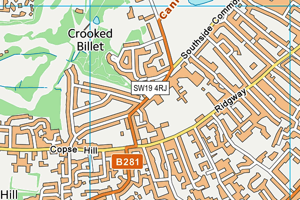 SW19 4RJ map - OS VectorMap District (Ordnance Survey) SW19 4RJ map - OS VectorMap District (Ordnance Survey)