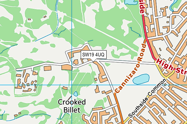SW19 4UQ map - OS VectorMap District (Ordnance Survey) SW19 4UQ map - OS VectorMap District (Ordnance Survey)