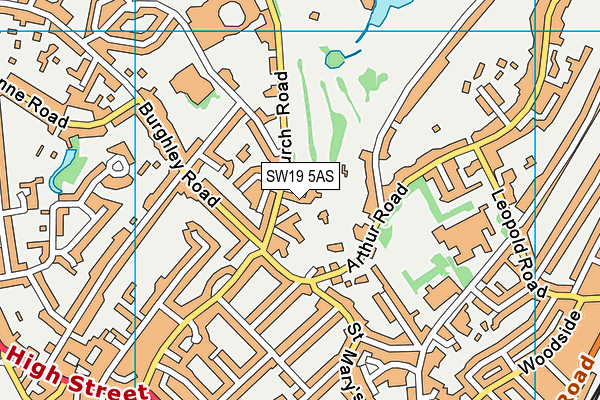 SW19 5AS map - OS VectorMap District (Ordnance Survey) SW19 5AS map - OS VectorMap District (Ordnance Survey)