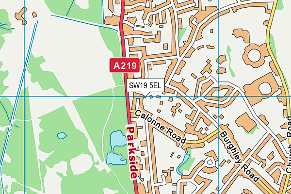 SW19 5EL map - OS VectorMap District (Ordnance Survey) SW19 5EL map - OS VectorMap District (Ordnance Survey)