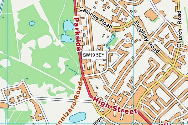 SW19 5EY map - OS VectorMap District (Ordnance Survey) SW19 5EY map - OS VectorMap District (Ordnance Survey)