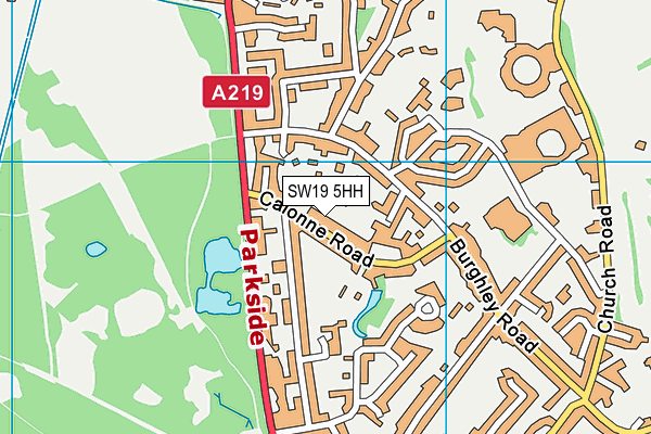 SW19 5HH map - OS VectorMap District (Ordnance Survey) SW19 5HH map - OS VectorMap District (Ordnance Survey)