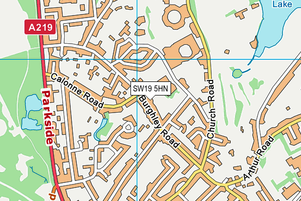 SW19 5HN map - OS VectorMap District (Ordnance Survey) SW19 5HN map - OS VectorMap District (Ordnance Survey)